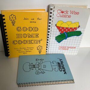 4218 VINTAGE COMMUNITY COOKBOOKS 3 EA MICHIGAN